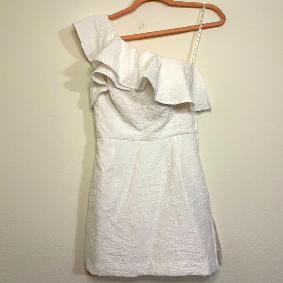 Lilly Pulitzer Pineapple Pucker Jacquard Kipton Romper One Shoulder - Picture 1 of 14